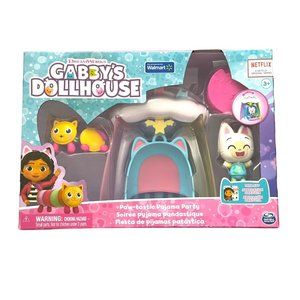 Gabby's Dollhouse *PAW-TASTIC PAJAMA PARTY* Pandy Paws Pillow Cat Figures